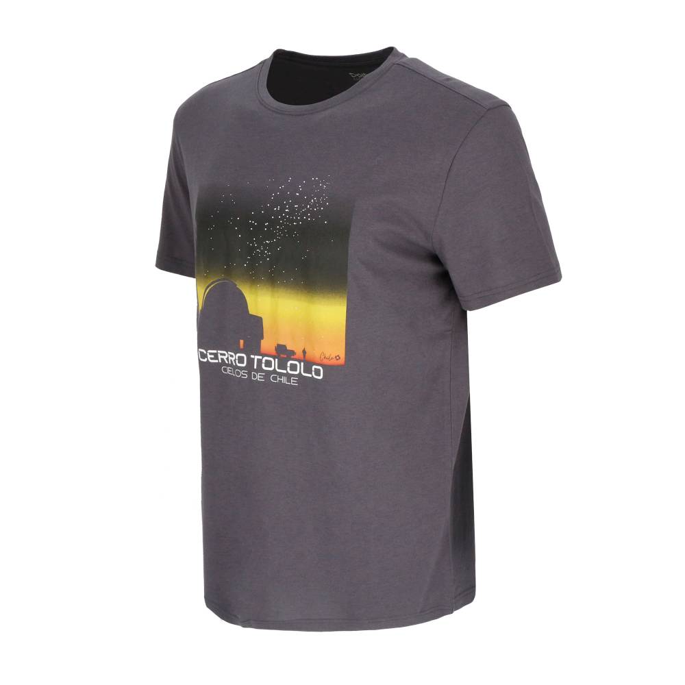 POLERA MANGA CORTA OBSERVATORY HOMBRE GRIS OSCURO DOITE - 2