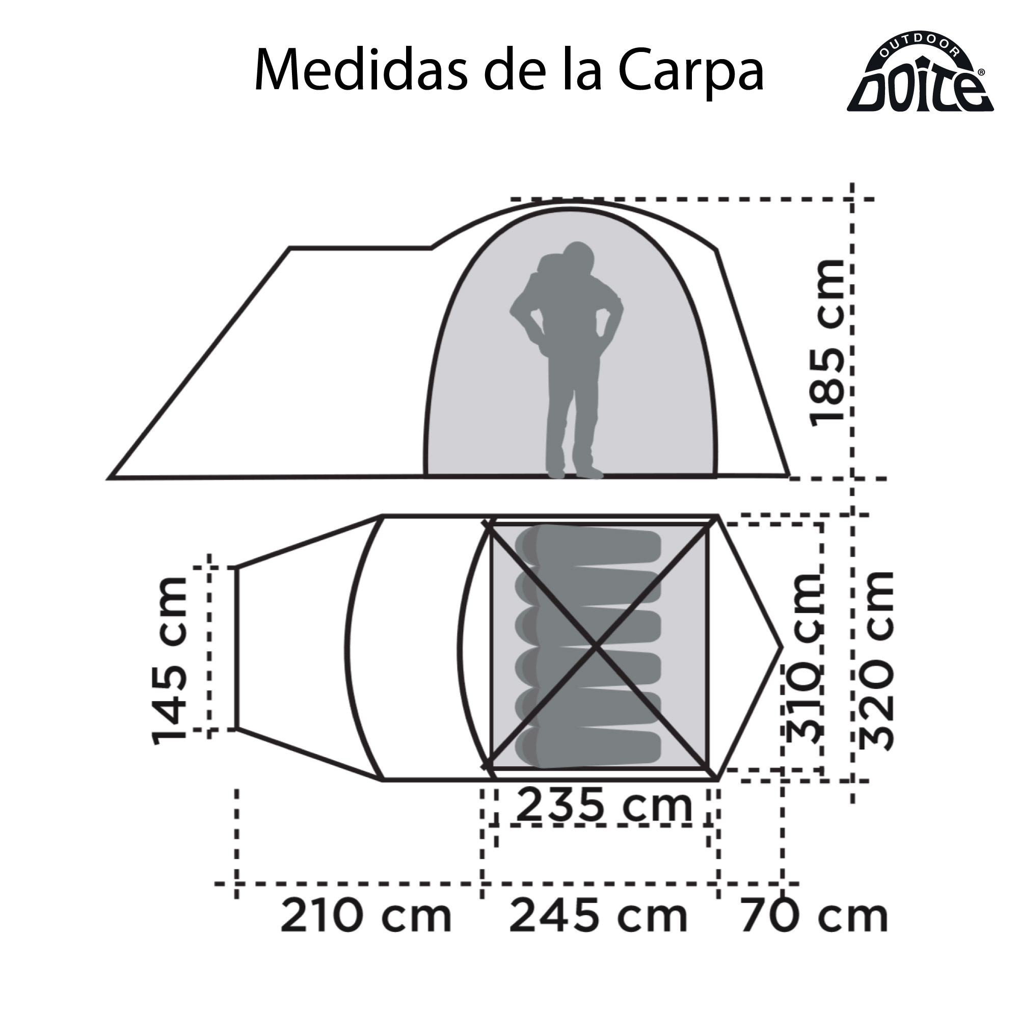 CARPA DOITE PARA 6 PERSONAS LICANRAY - 2