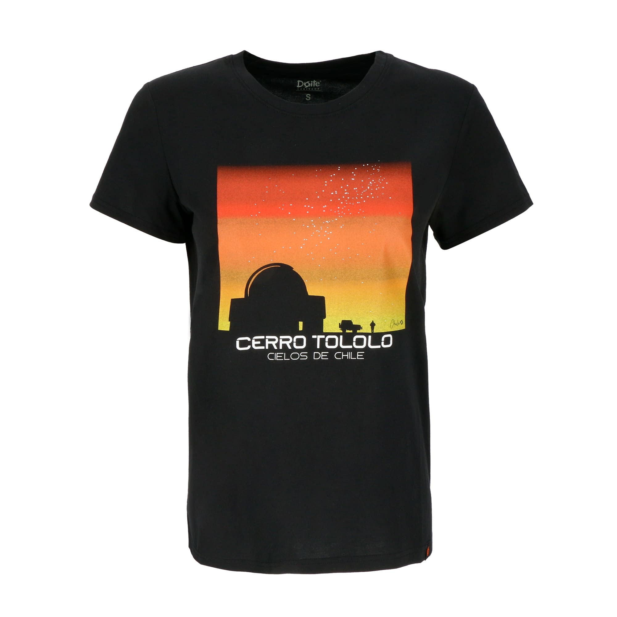 POLERA MANGA CORTA OBSERVATORY NEGRO MUJER DOITE - 1