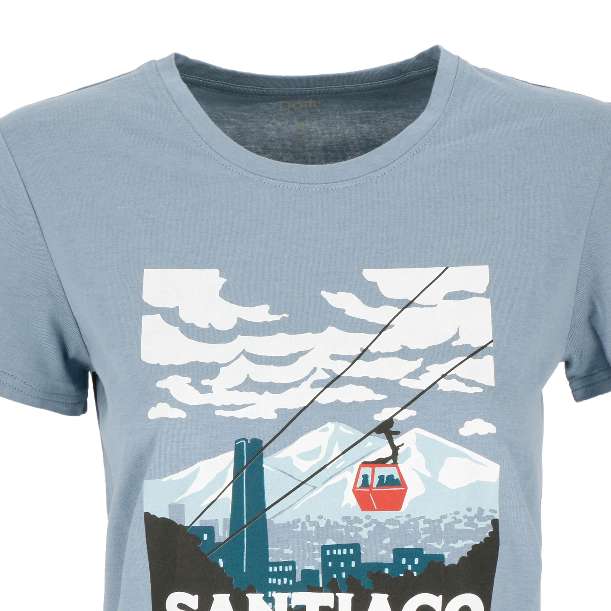POLERA MANGA CORTA SANTIAGO MUJER AZUL CLARO DOITE - 4
