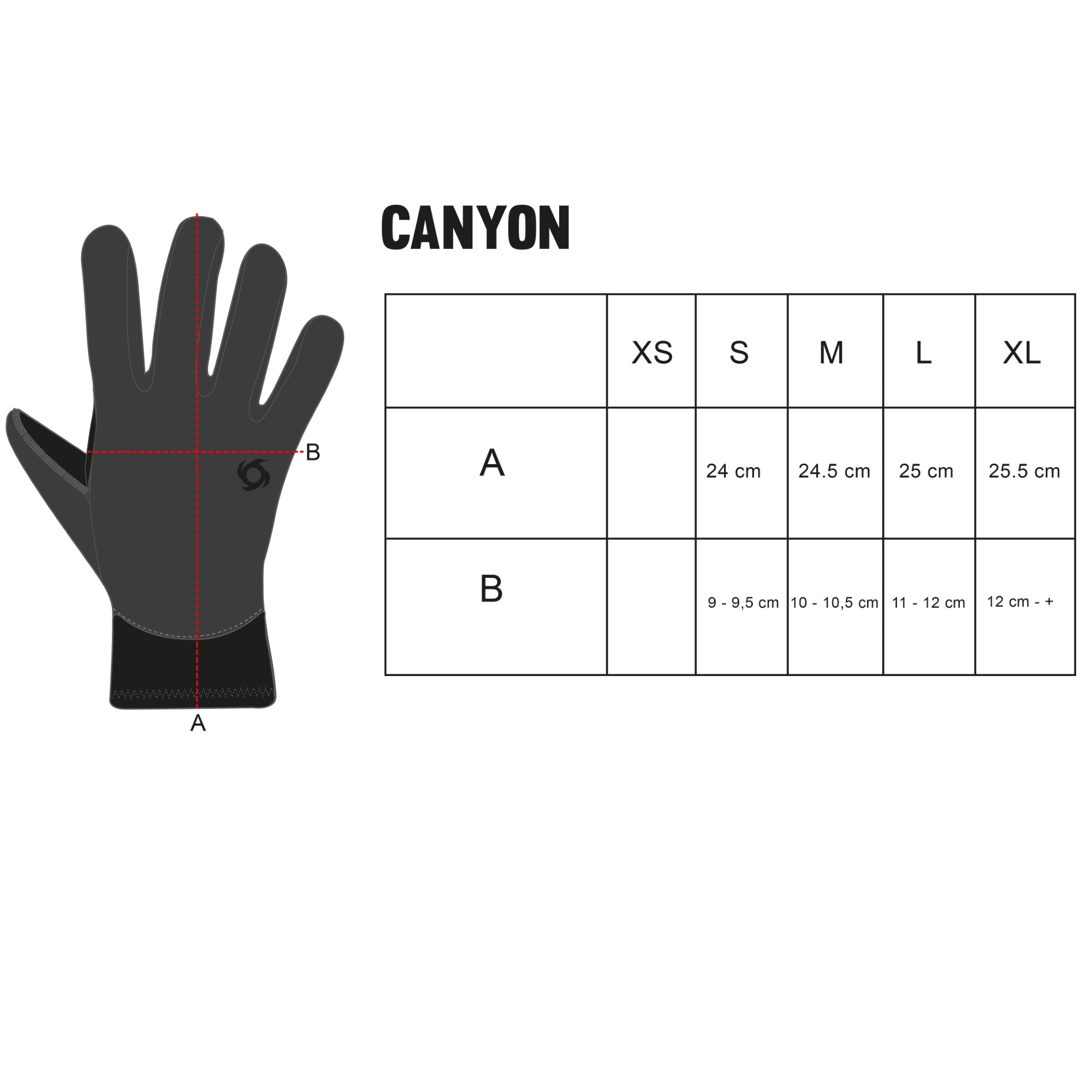 GUANTES UNISEX CANYON NEGRO - 2