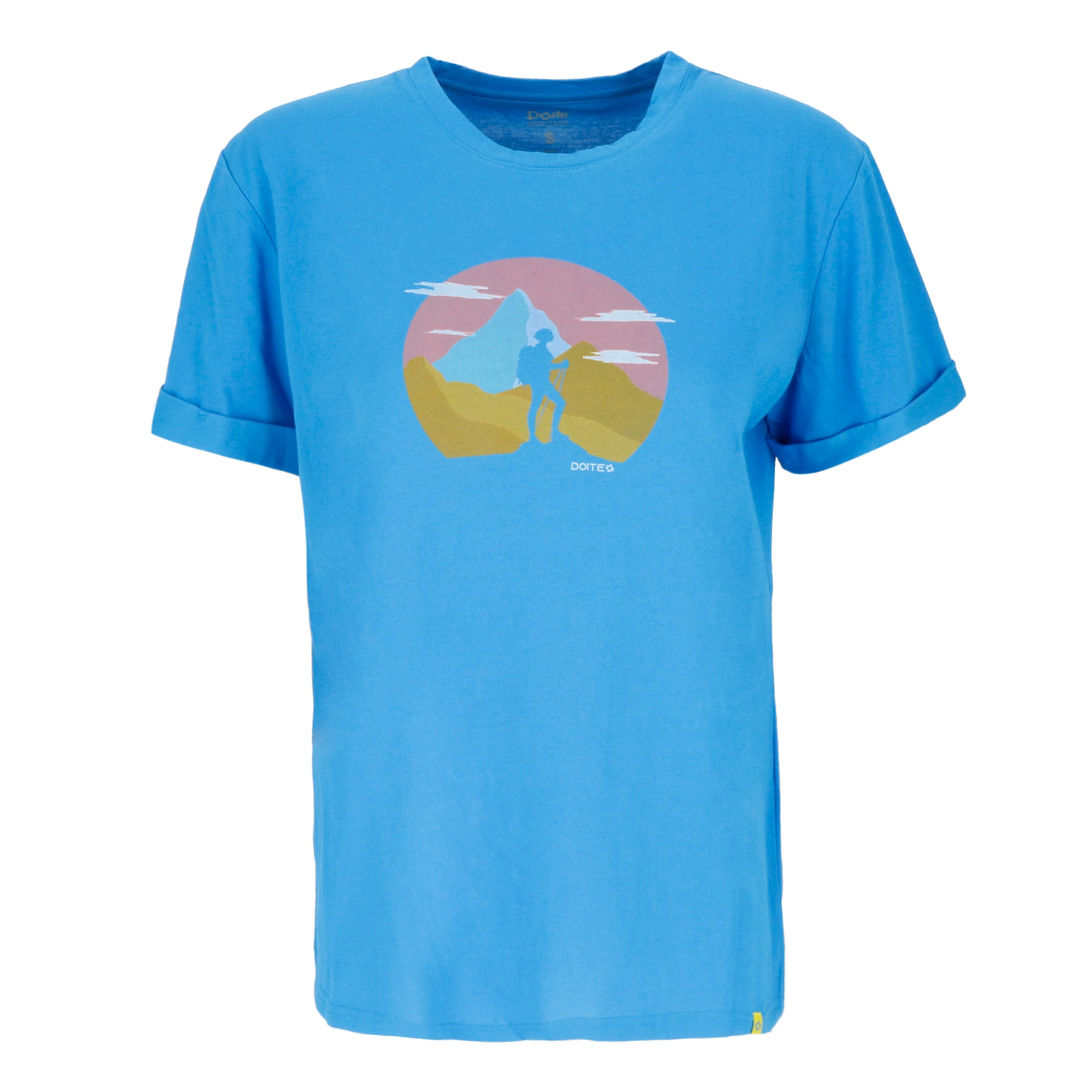 POLERA MANGA CORTA HIKING MUJER AZUL DOITE - 1