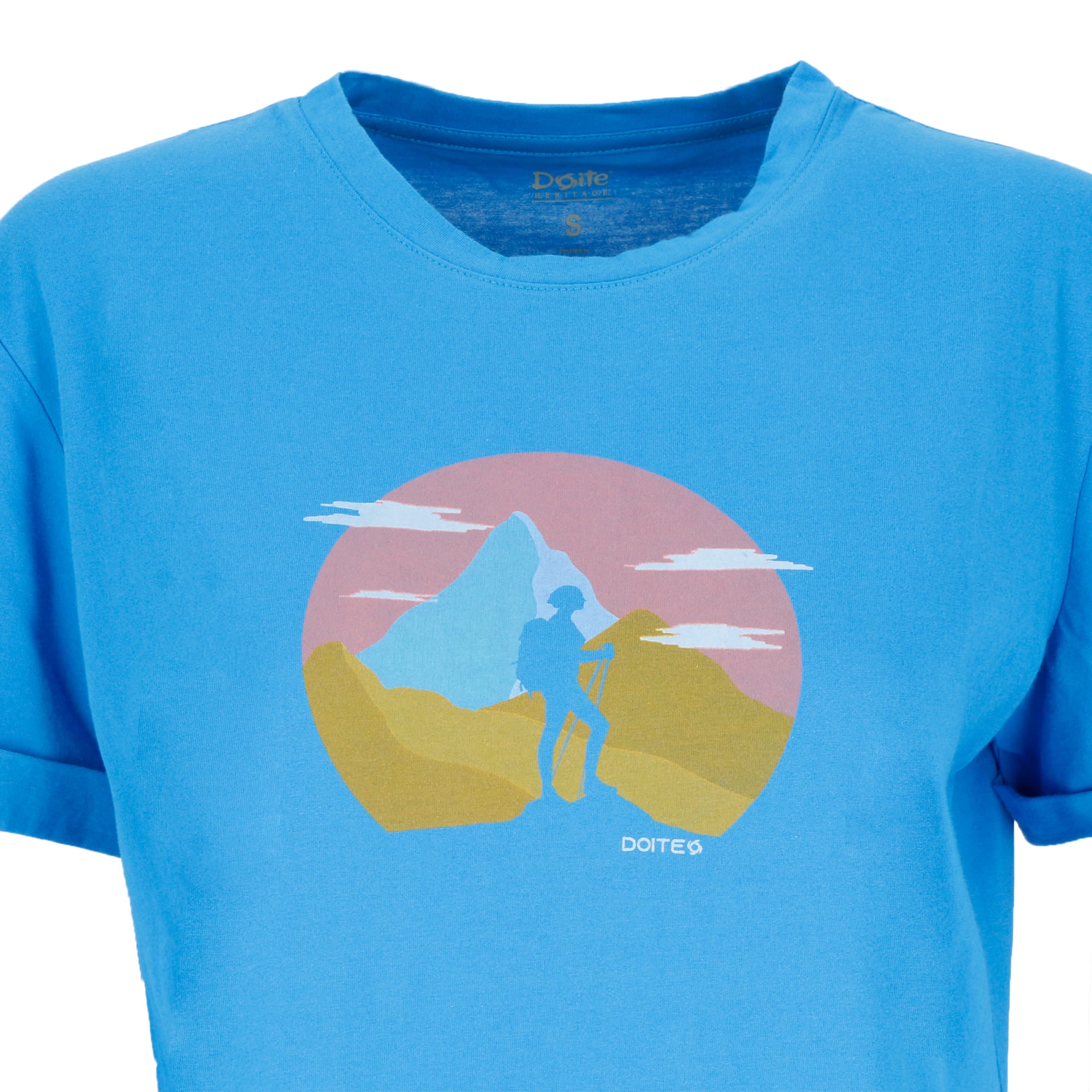 POLERA MANGA CORTA HIKING MUJER AZUL DOITE - 4