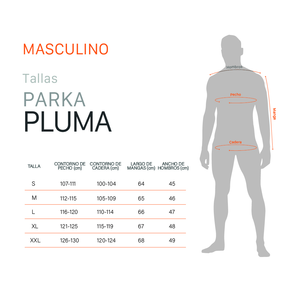 PARKA PLUMA EBONI HOMBRE DOITE NARANJO - 7