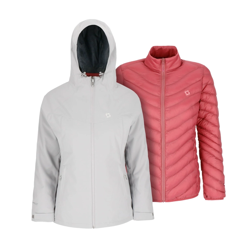 PARKA 3 EN 1 SKADA MUJER DOITE GRIS CLARO - 1