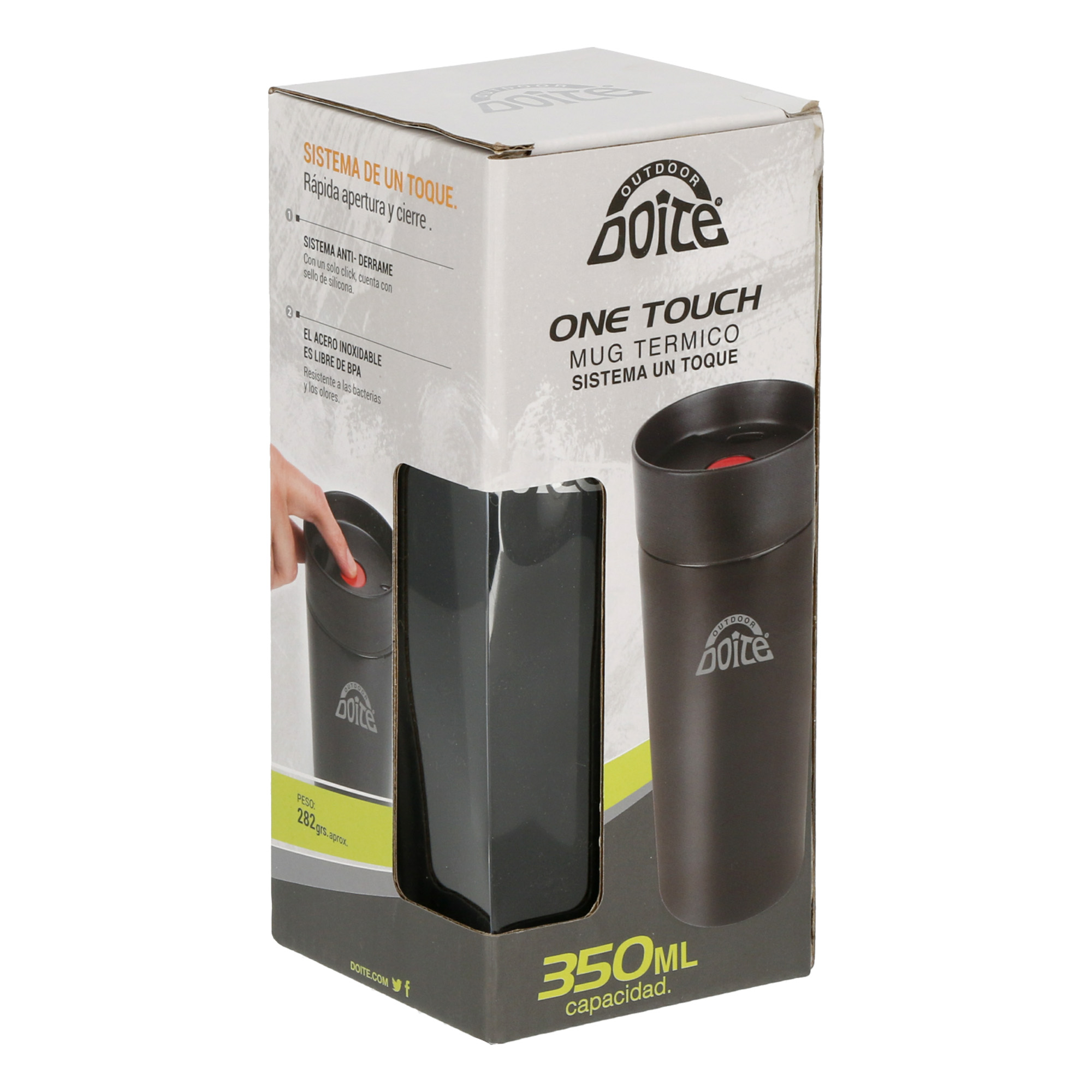 TERMO ONE TOUCH 350ML. NEGRO DOITE - 5