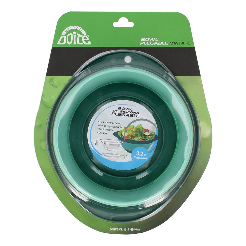 ENSALADERA PLÁSTICA DOITE MINTA 3.2 LITROS VERDE - 3