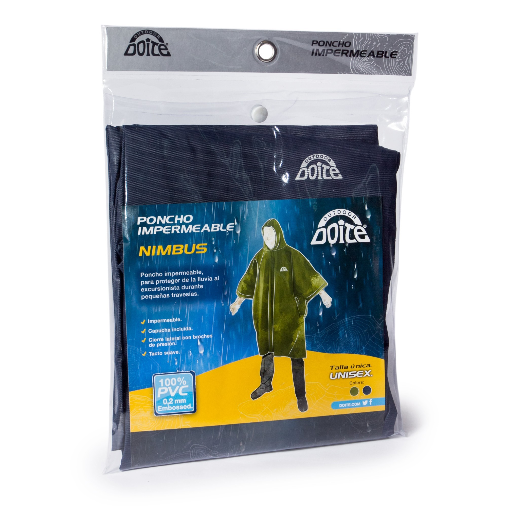 PONCHO IMPERMEABLE NIMBUS UNISEX AZUL MARINO DOITE - 2