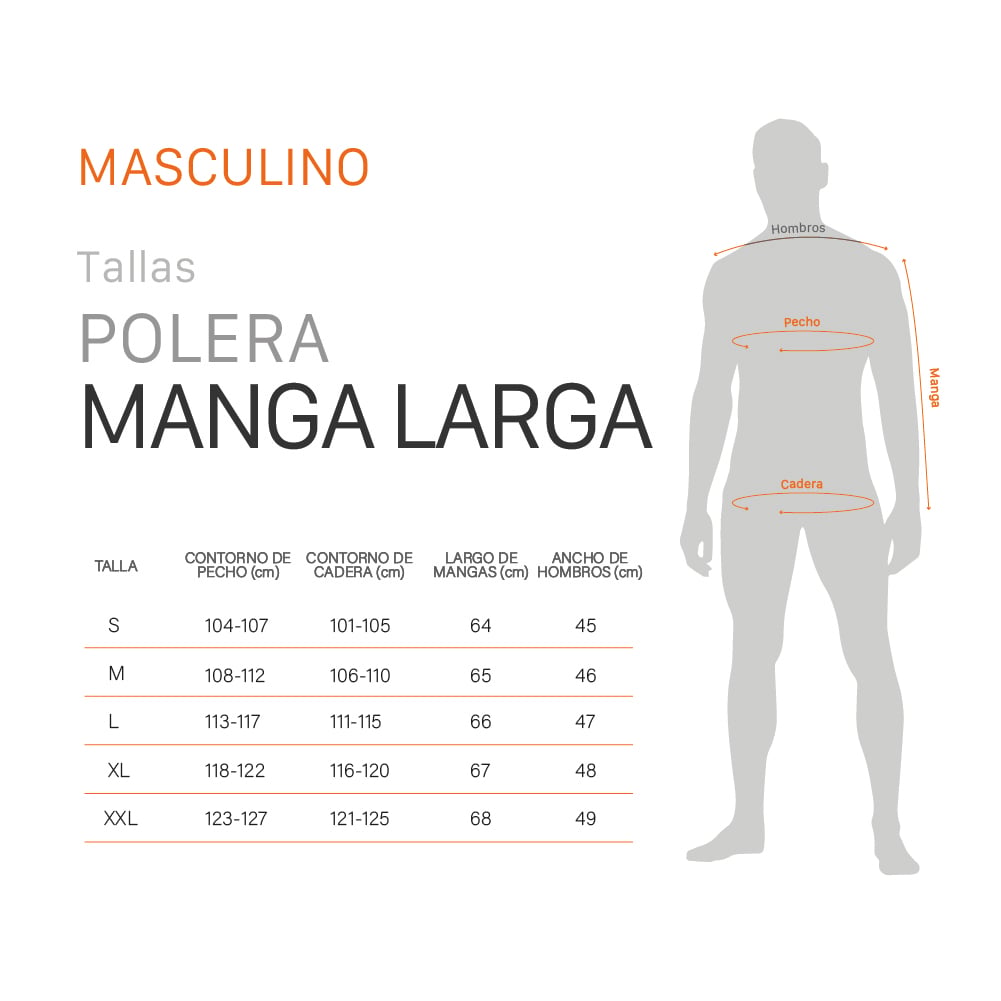 POLERA MANGA LARGA CHALLENGE HOMBRE BLANCO DOITE - 5