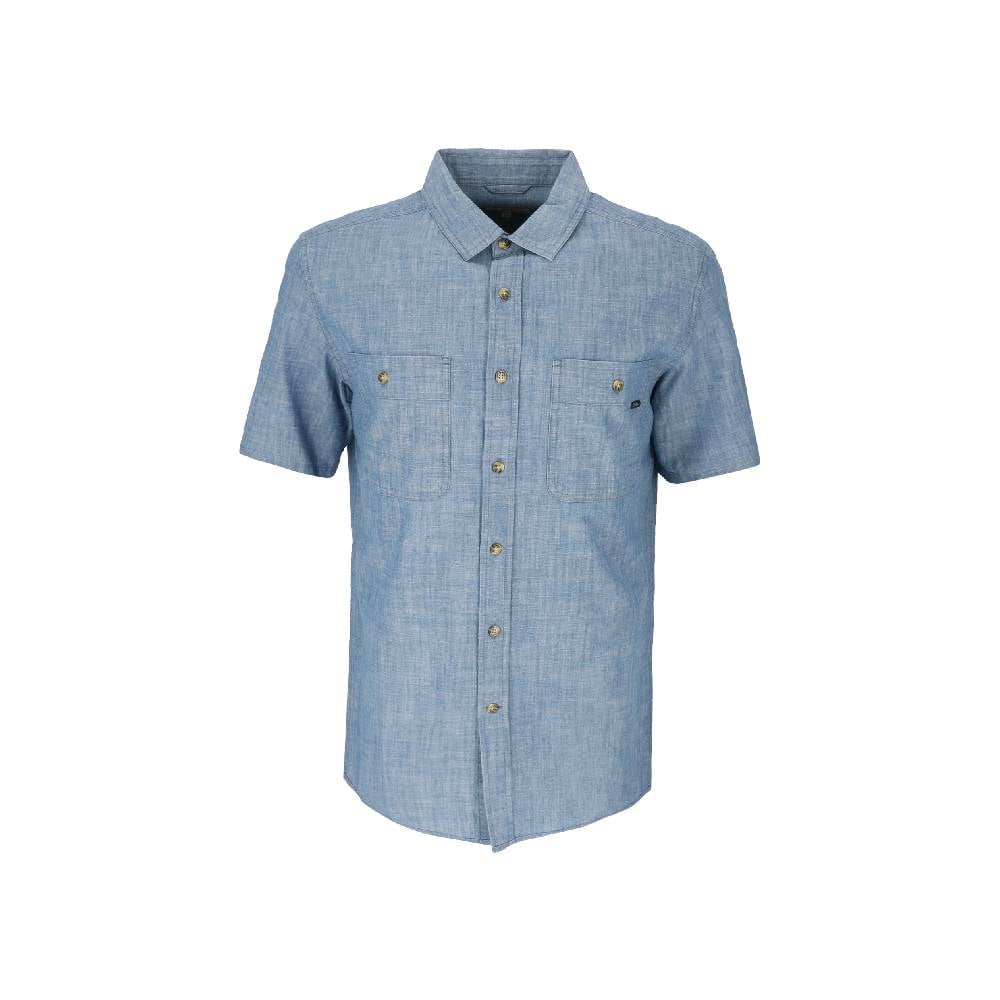 CAMISA MANGA CORTA SOLDEN MELANGE HOMBRE AZUL - 1