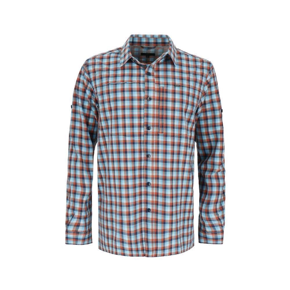 CAMISA MANGA LARGA RUPANCO MELANGE HOMBRE PETROLEO - 1