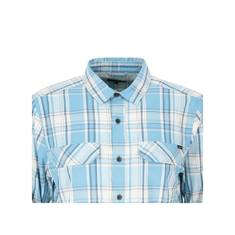 CAMISA MANGA LARGA ROVER MELANGE HOMBRE AZUL - 4