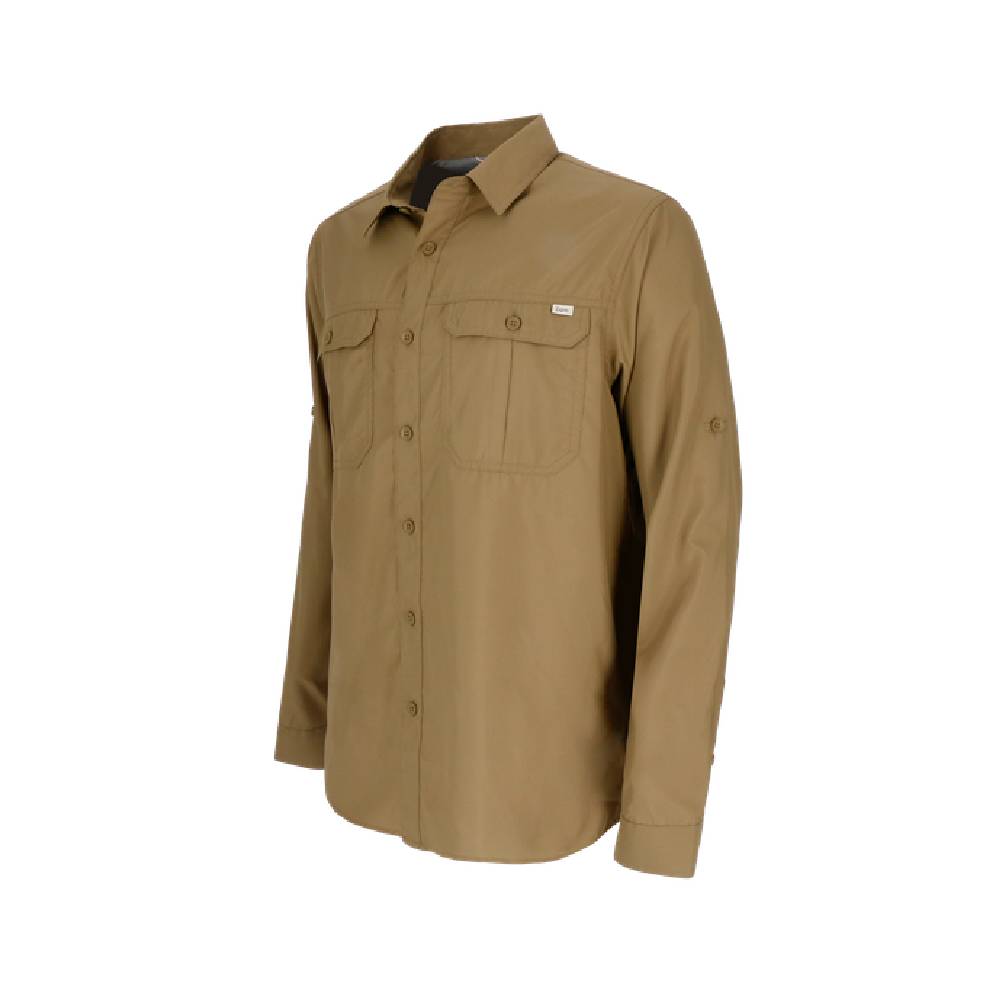 CAMISA MANGA LARGA ELDEN MELANGE HOMBRE VERDE - 2