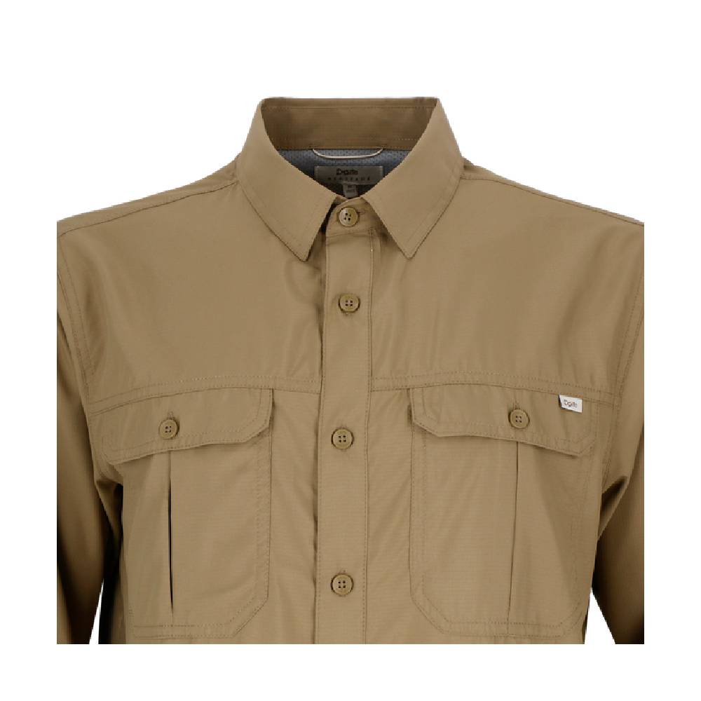 CAMISA MANGA LARGA ELDEN MELANGE HOMBRE VERDE - 4
