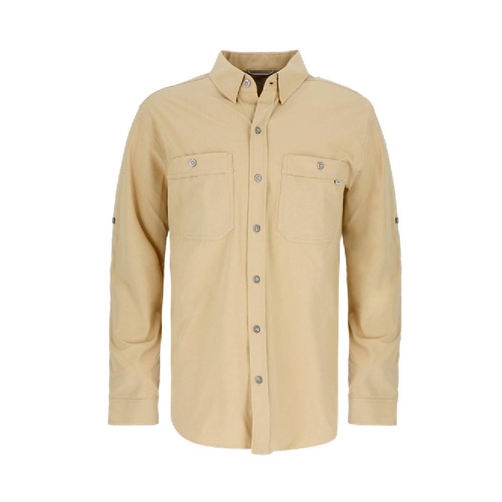 CAMISA MANGA LARGA SEQUOIA MELANGE HOMBRE BEIGE - 1