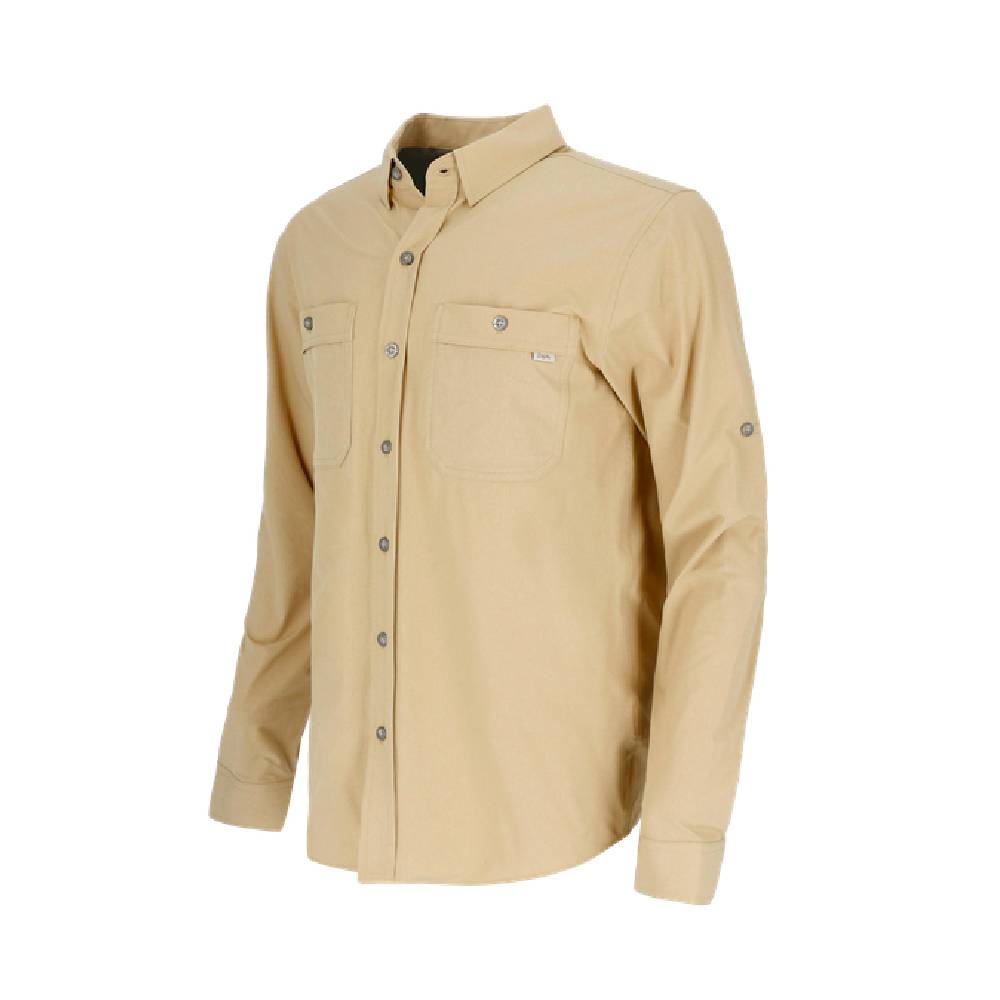 CAMISA MANGA LARGA SEQUOIA MELANGE HOMBRE BEIGE - 2