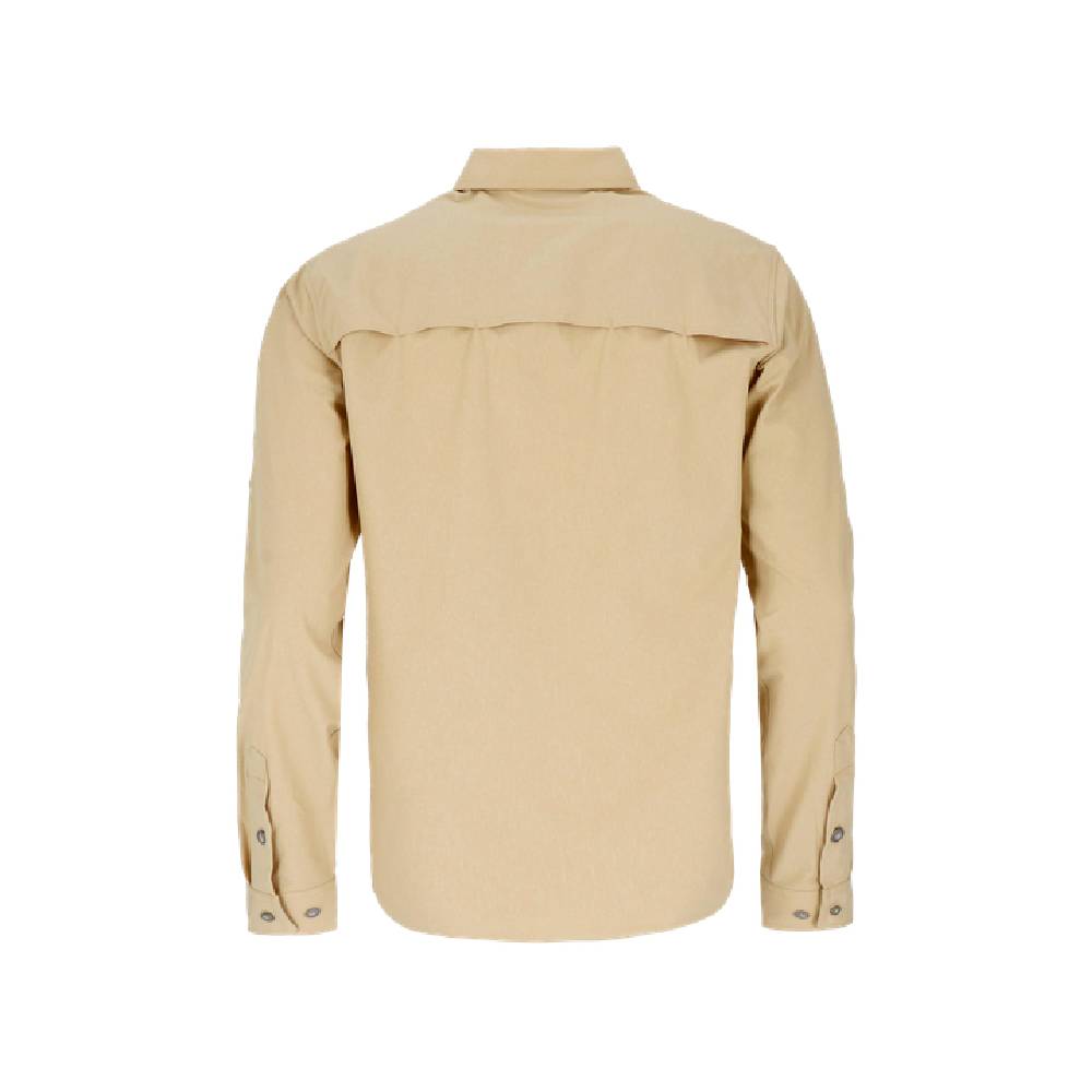 CAMISA MANGA LARGA SEQUOIA MELANGE HOMBRE BEIGE - 3