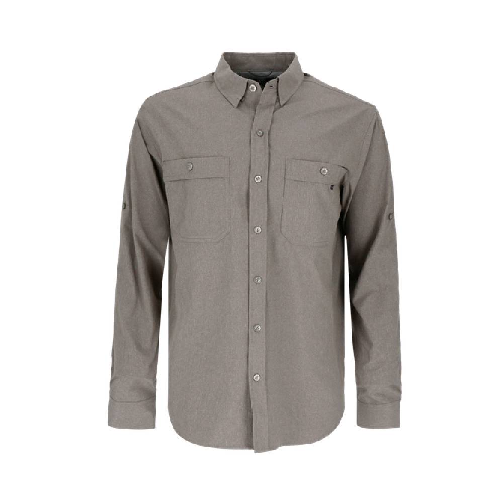 CAMISA MANGA LARGA SEQUOIA MELANGE HOMBRE GRIS - 1