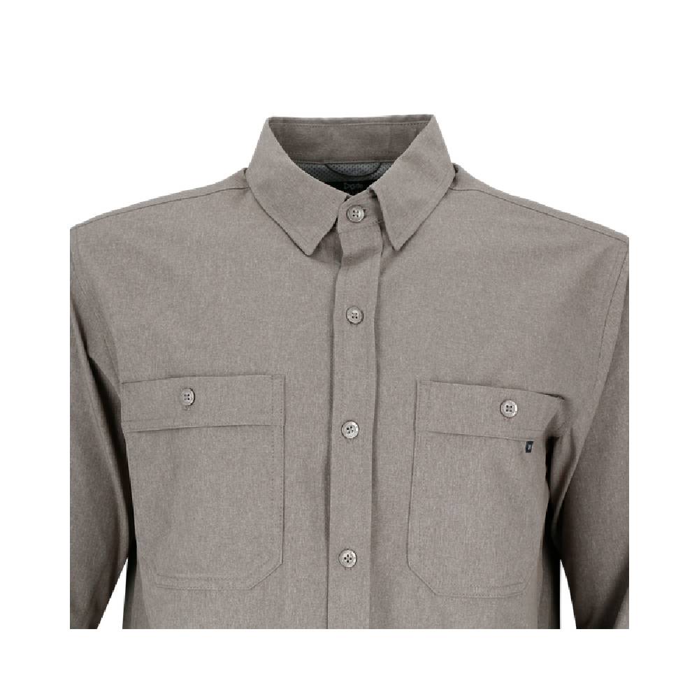 CAMISA MANGA LARGA SEQUOIA MELANGE HOMBRE GRIS - 4