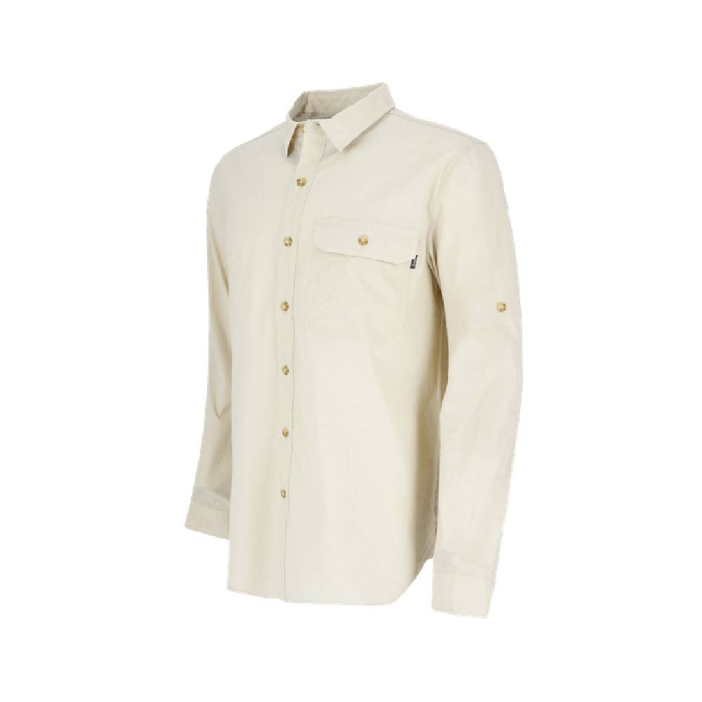 CAMISA MANGA LARGA JUNCAL MELANGE HOMBRE BEIGE - 2