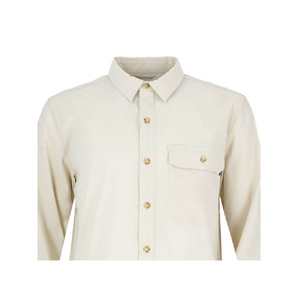 CAMISA MANGA LARGA JUNCAL MELANGE HOMBRE BEIGE - 4