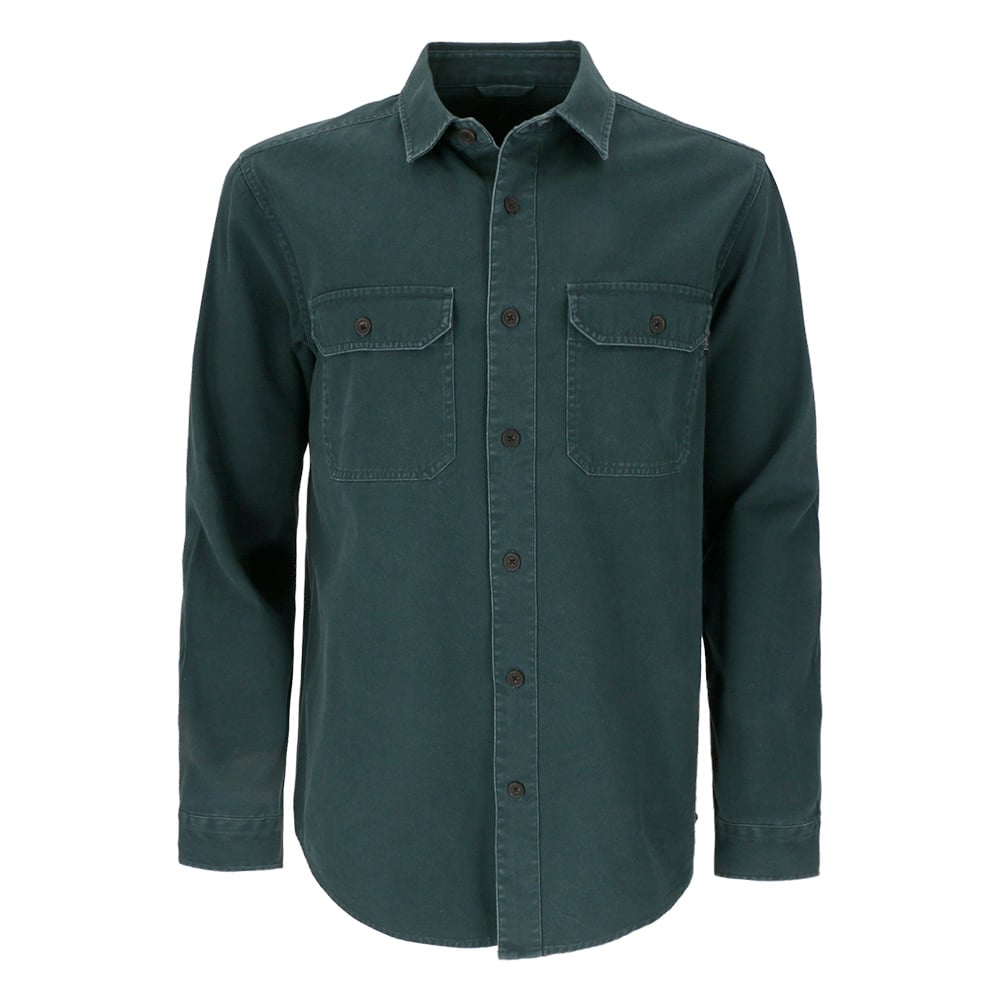 CAMISA MANGA LARGA OBAN HOMBRE VERDE PETROLEO - 1