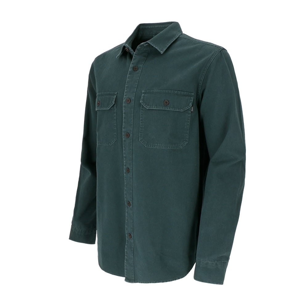 CAMISA MANGA LARGA OBAN HOMBRE VERDE PETROLEO - 2