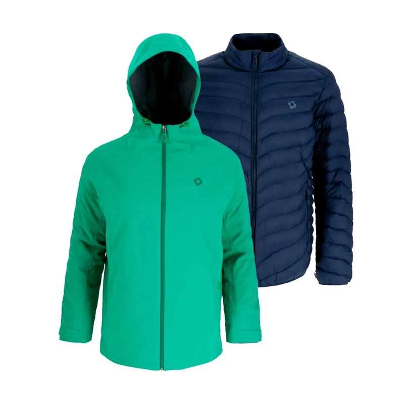 PARKA 3 EN 1 SKADA HOMBRE DOITE VERDE - 1