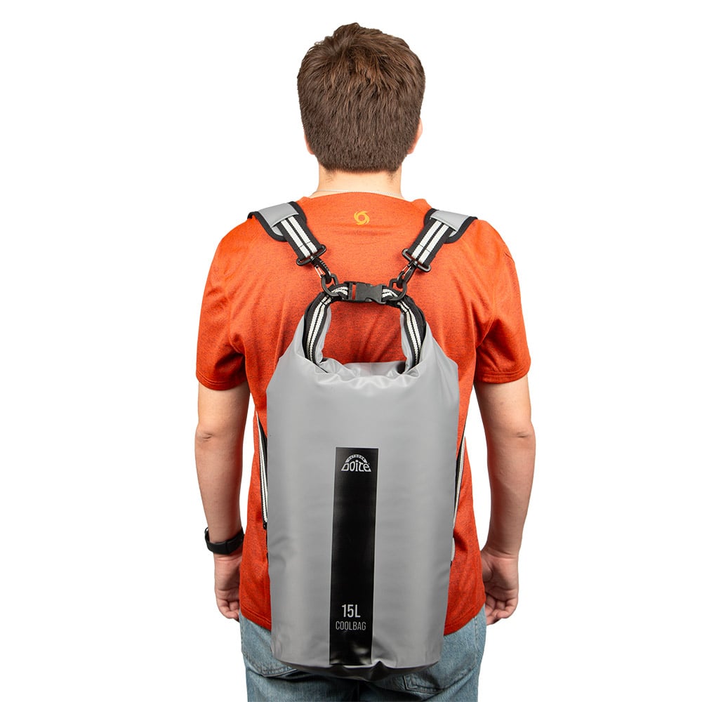 COOLER DOITE PLEGABLE OUTDOOR COOLBAG 15 LITROS GRIS - 5