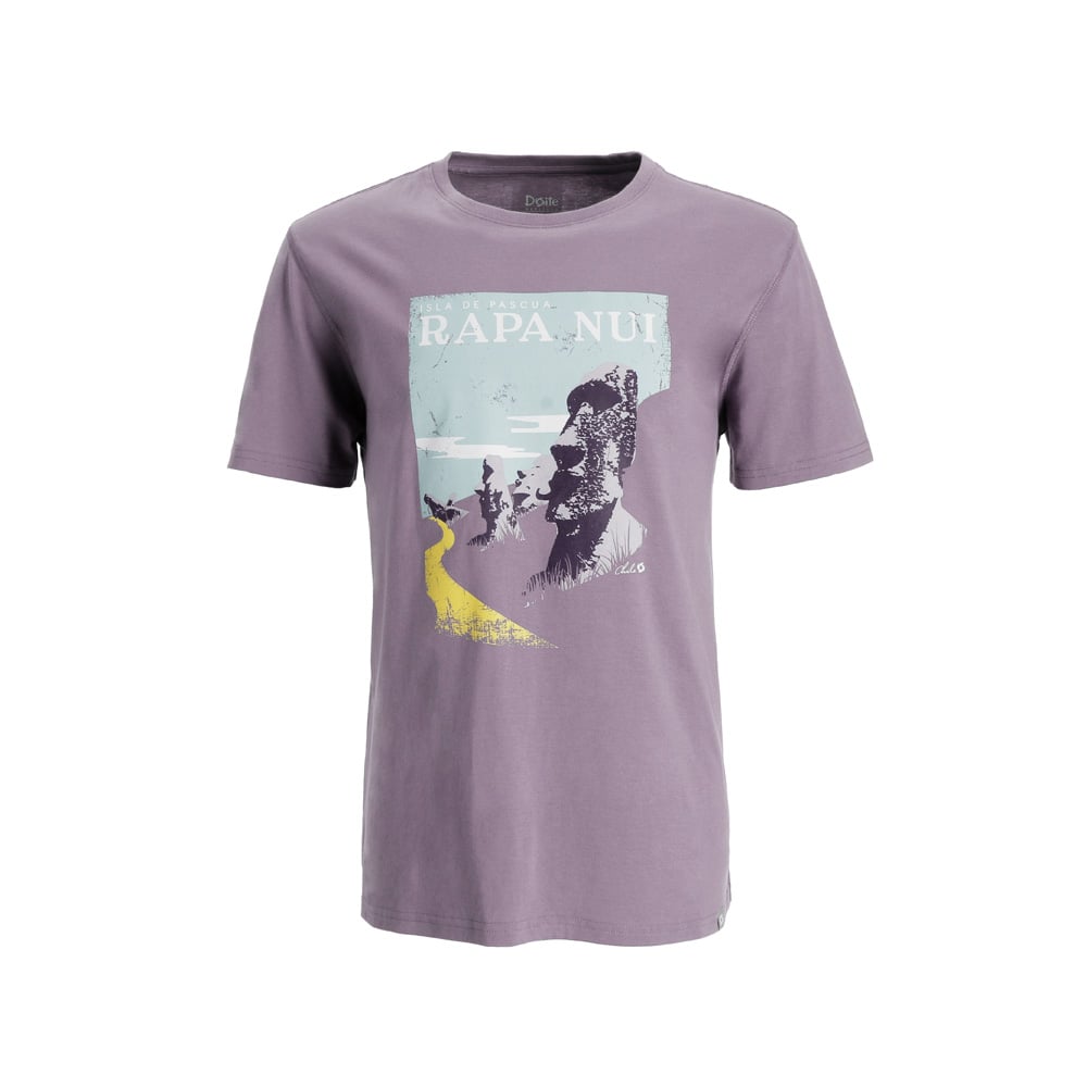 POLERA MANGA CORTA RAPA NUI HOMBRE MORADO DOITE - 1