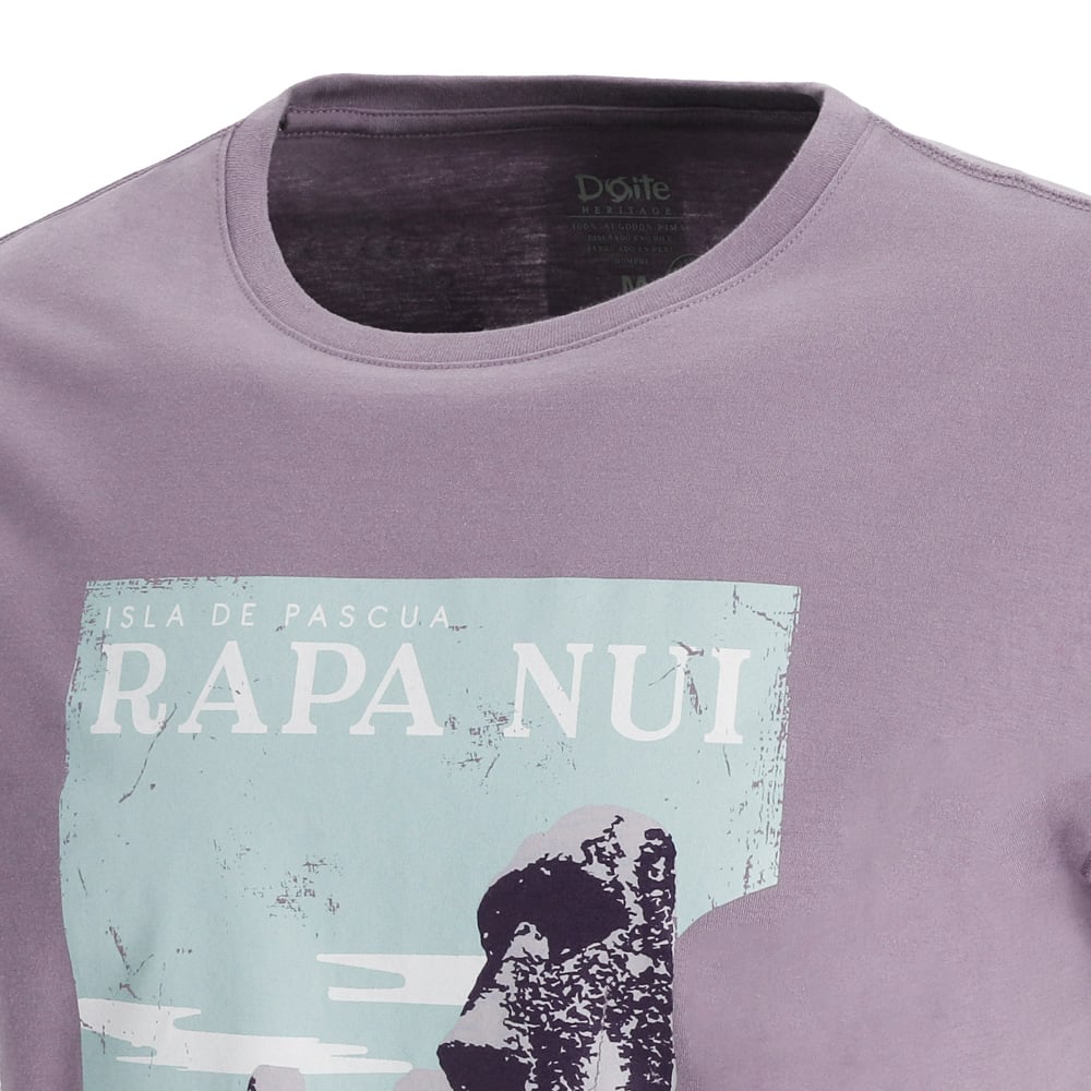 POLERA MANGA CORTA RAPA NUI HOMBRE MORADO DOITE - 4