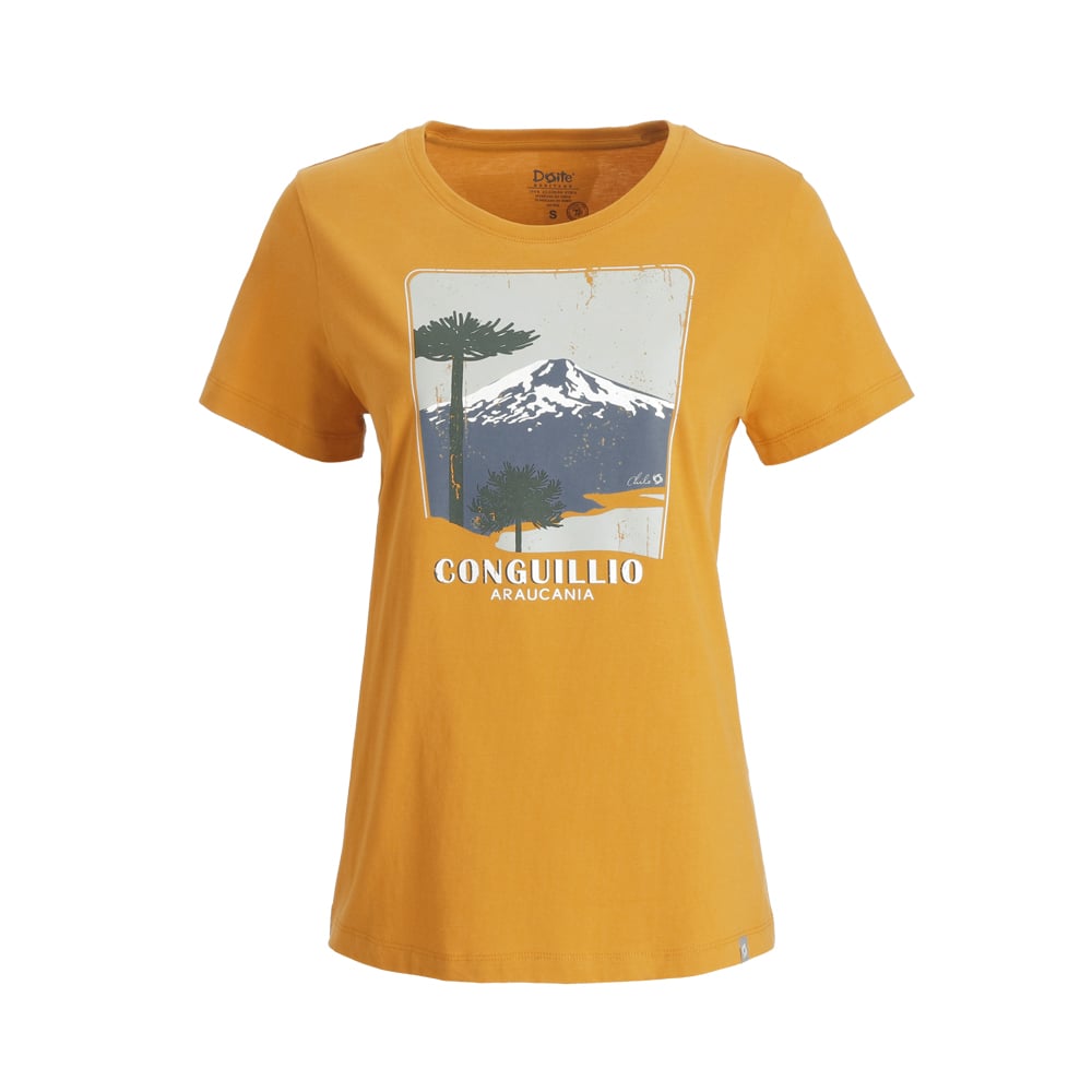 POLERA MANGA CORTA CONGUILLIO MUJER MOSTAZA DOITE - 1