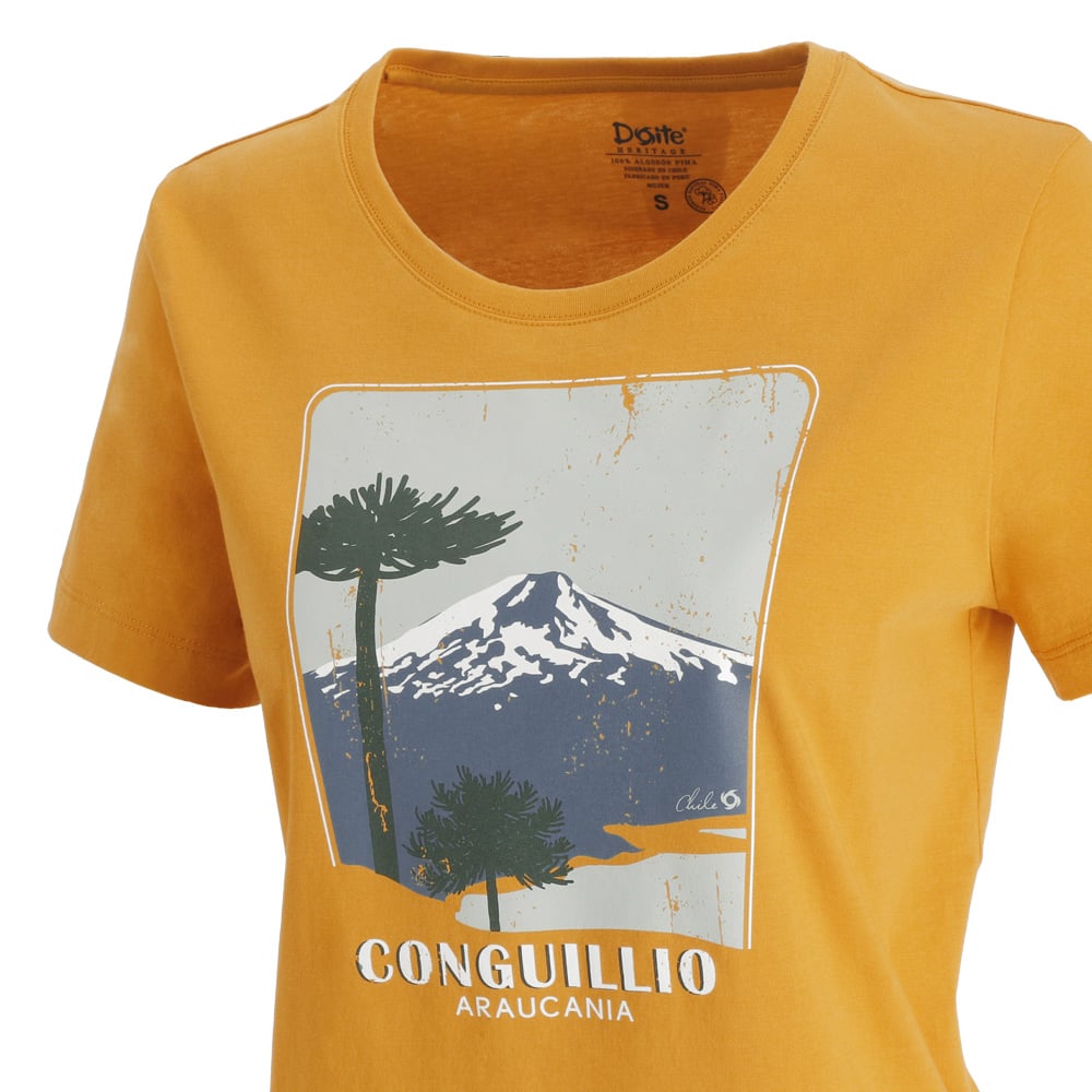 POLERA MANGA CORTA CONGUILLIO MUJER MOSTAZA DOITE - 3