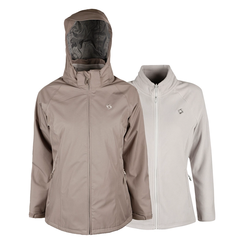PARKA 3 EN 1 PARBAT MUJER DOITE TAUPE - 1