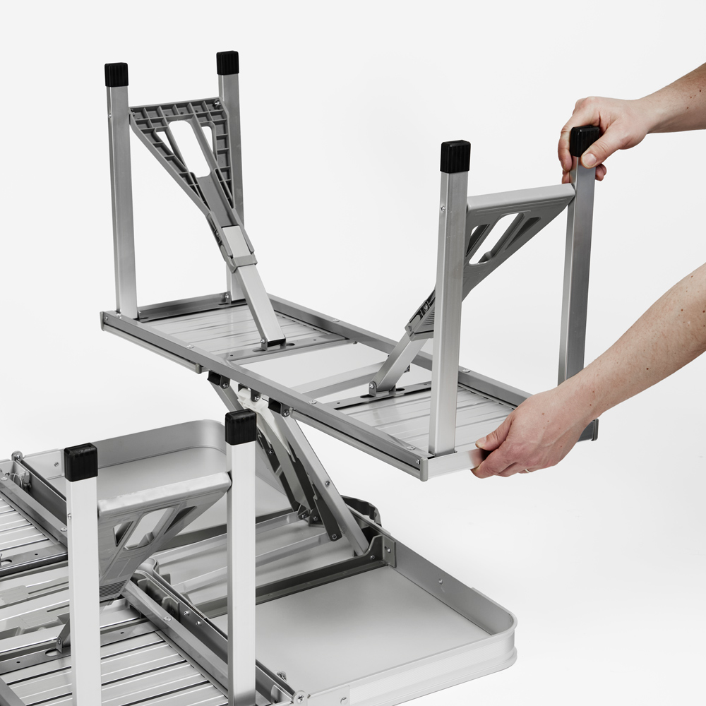 MESA DE ALUMINIO PLEGABLE DYNE 4 PERSONAS CAMPING DOITE - 8