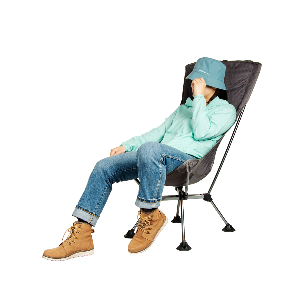 SILLA CAMPING LOUNGE GRIS DOITE - 2
