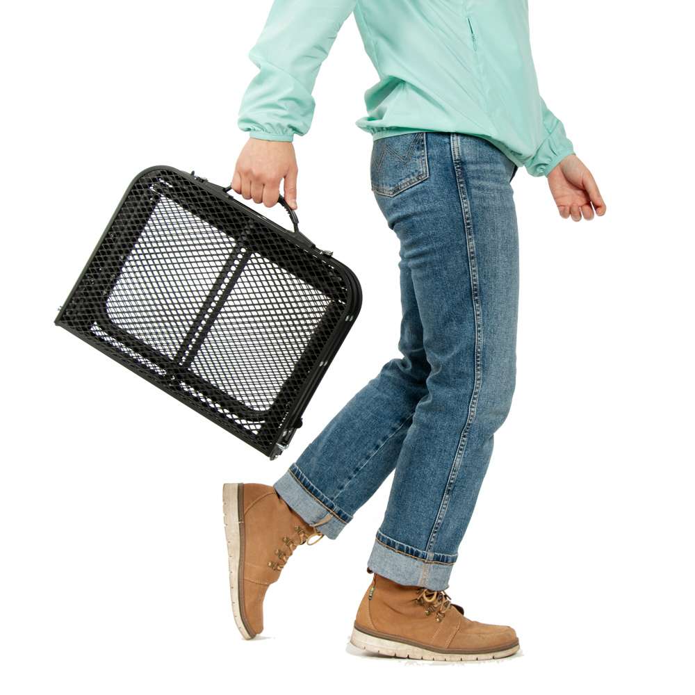 MESA PLEGABLE ACERO ONTAKE NEGRO DOITE - 3