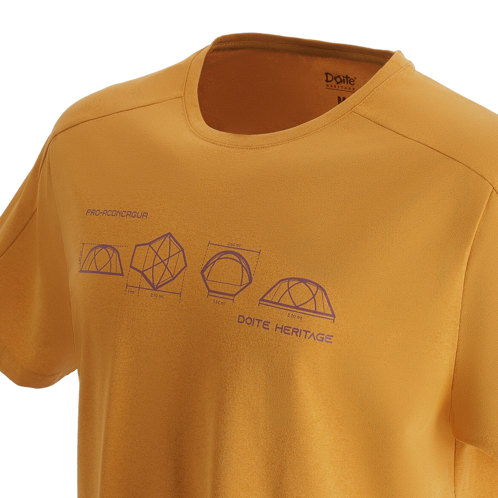 POLERA MANGA CORTA DEPORTIVA TENT HOMBRE MOSTAZA DOITE - 4