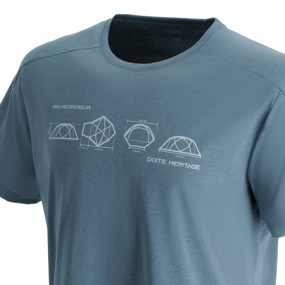 POLERA MANGA CORTA DEPORTIVA TENT HOMBRE GRIS DOITE - 4