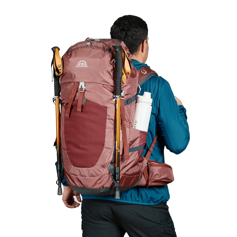 MOCHILA EXCURSION VENTURA 65 LITROS ROJO OSCURO DOITE - 3
