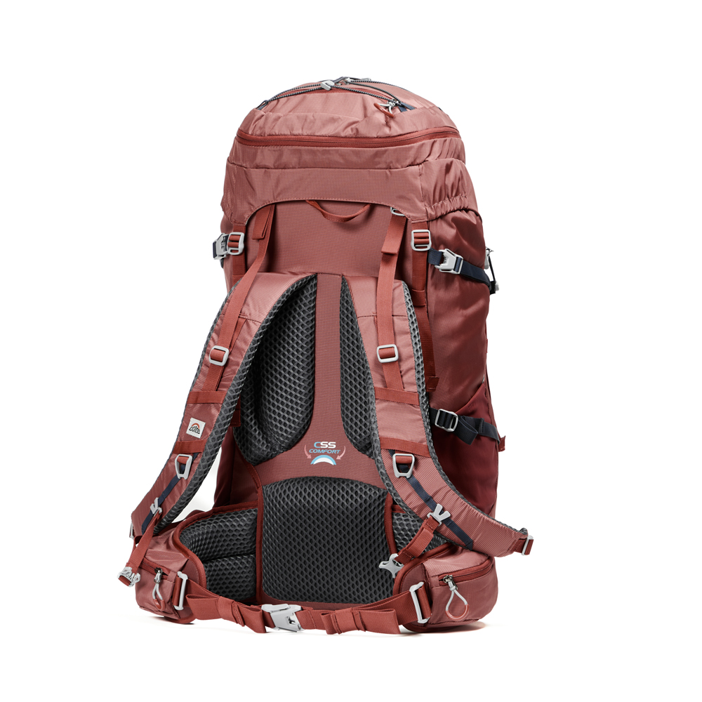 MOCHILA EXCURSION VENTURA 65 LITROS ROJO OSCURO DOITE - 4