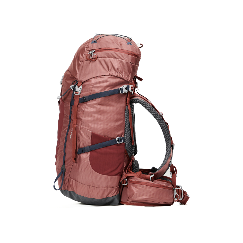 MOCHILA EXCURSION VENTURA 65 LITROS ROJO OSCURO DOITE - 6
