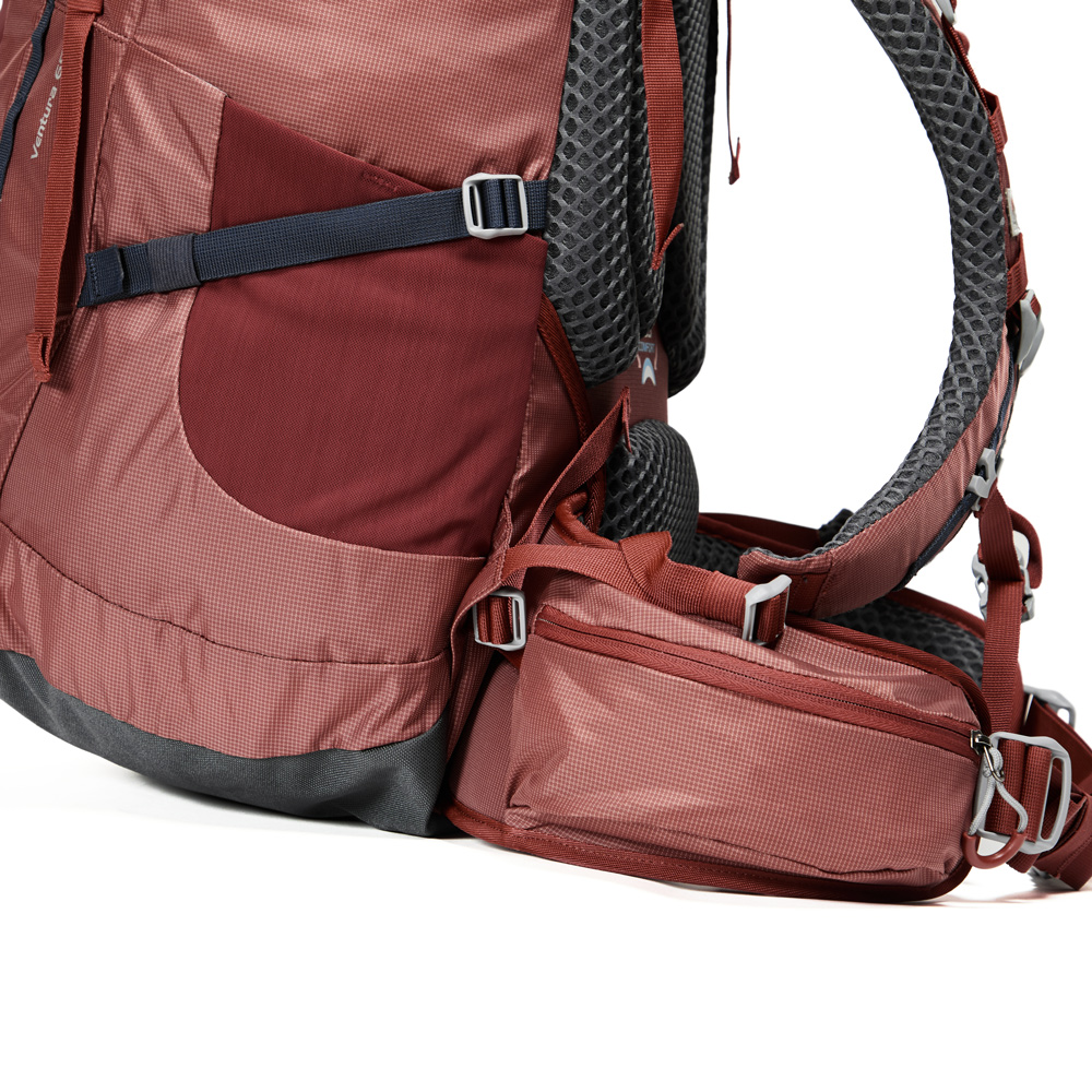 MOCHILA EXCURSION VENTURA 65 LITROS ROJO OSCURO DOITE - 7