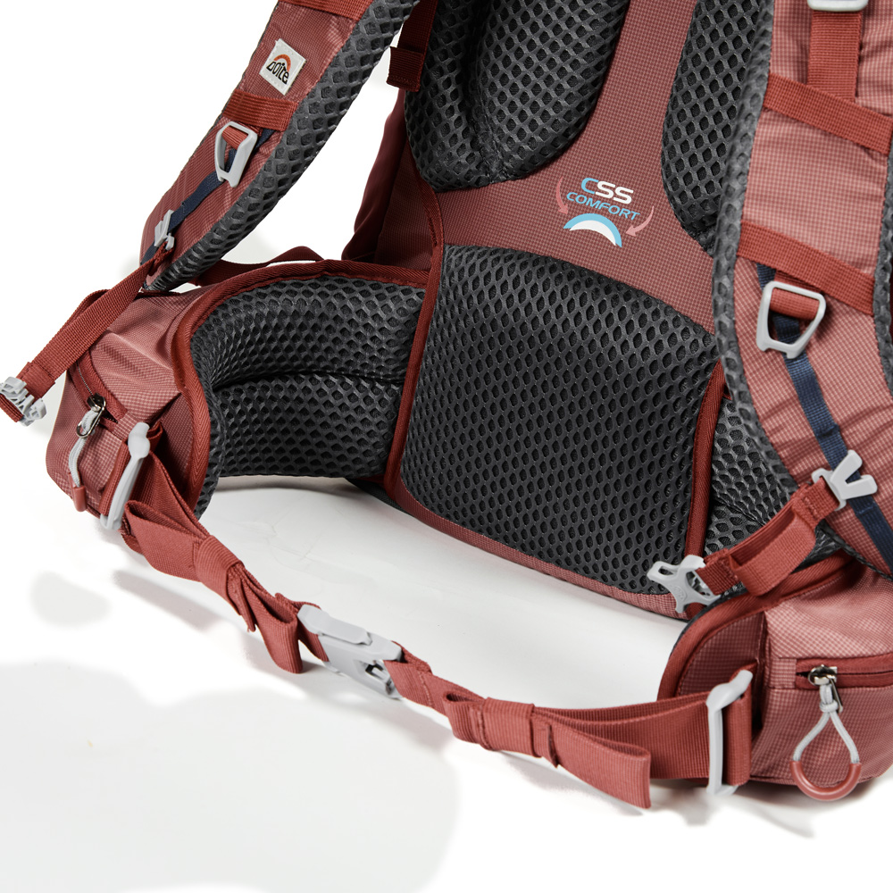 MOCHILA EXCURSION VENTURA 65 LITROS ROJO OSCURO DOITE - 9