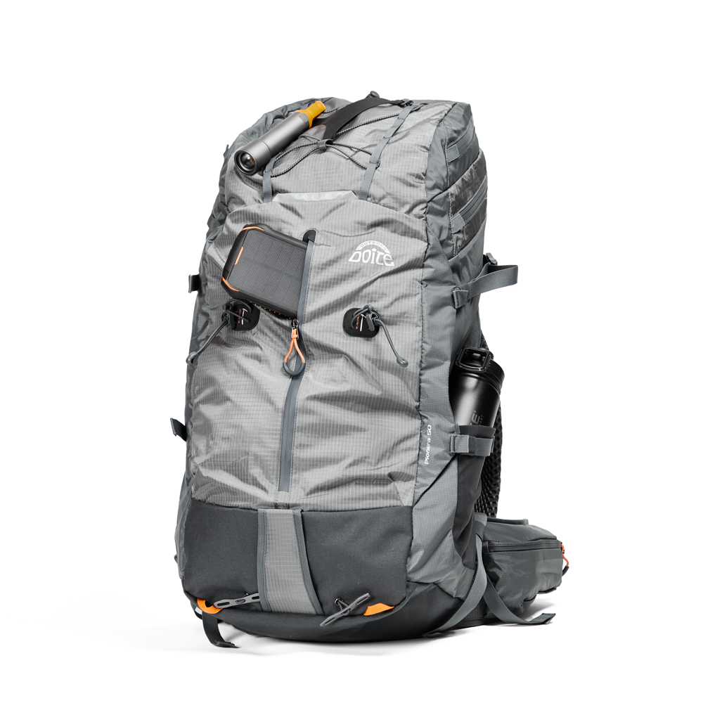 MOCHILA EXCURSION PIONERA 50 LITROS GRIS OSCURO DOITE - 4