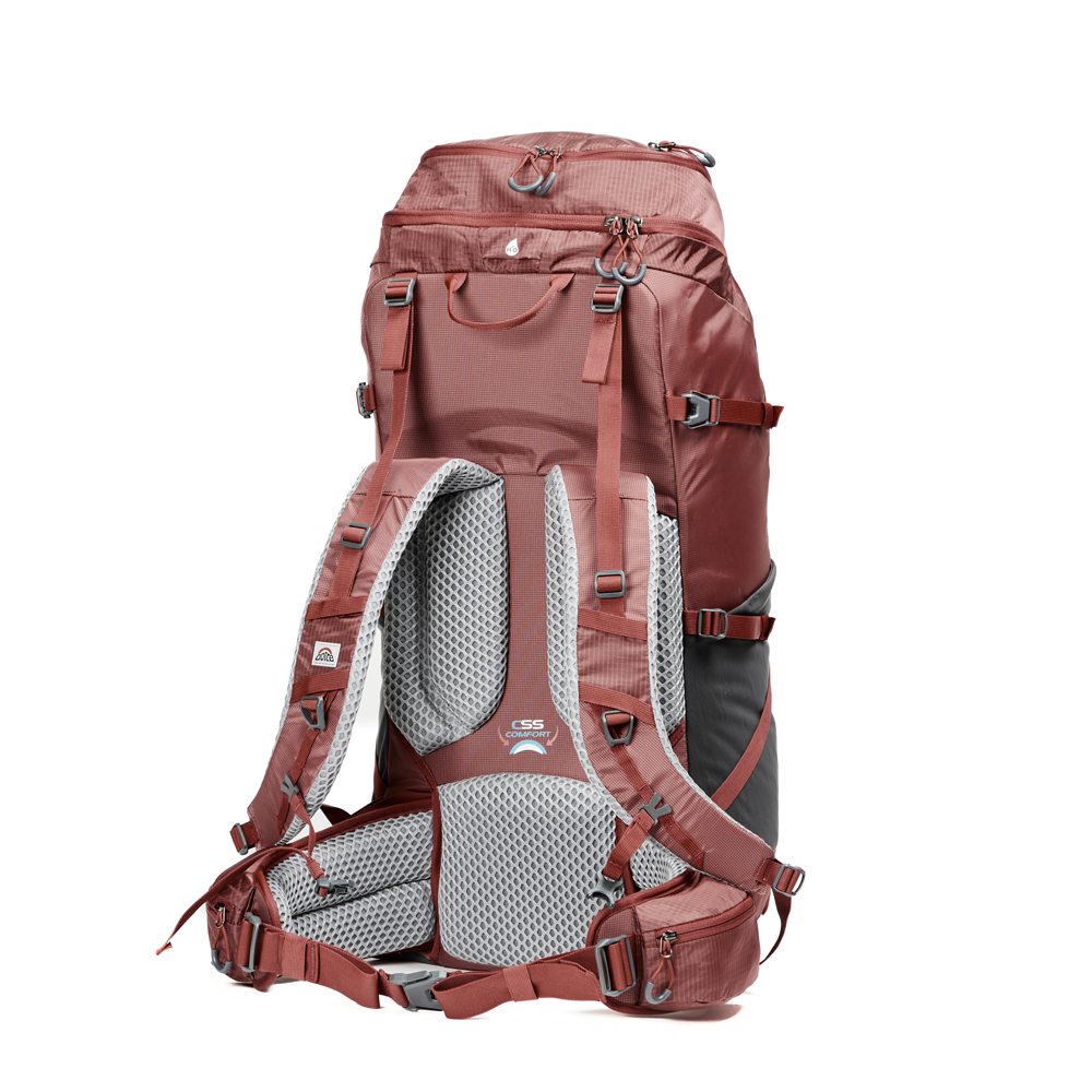 MOCHILA EXCURSION HORIZON 60 LITROS ROJO OSCURO DOITE - 4