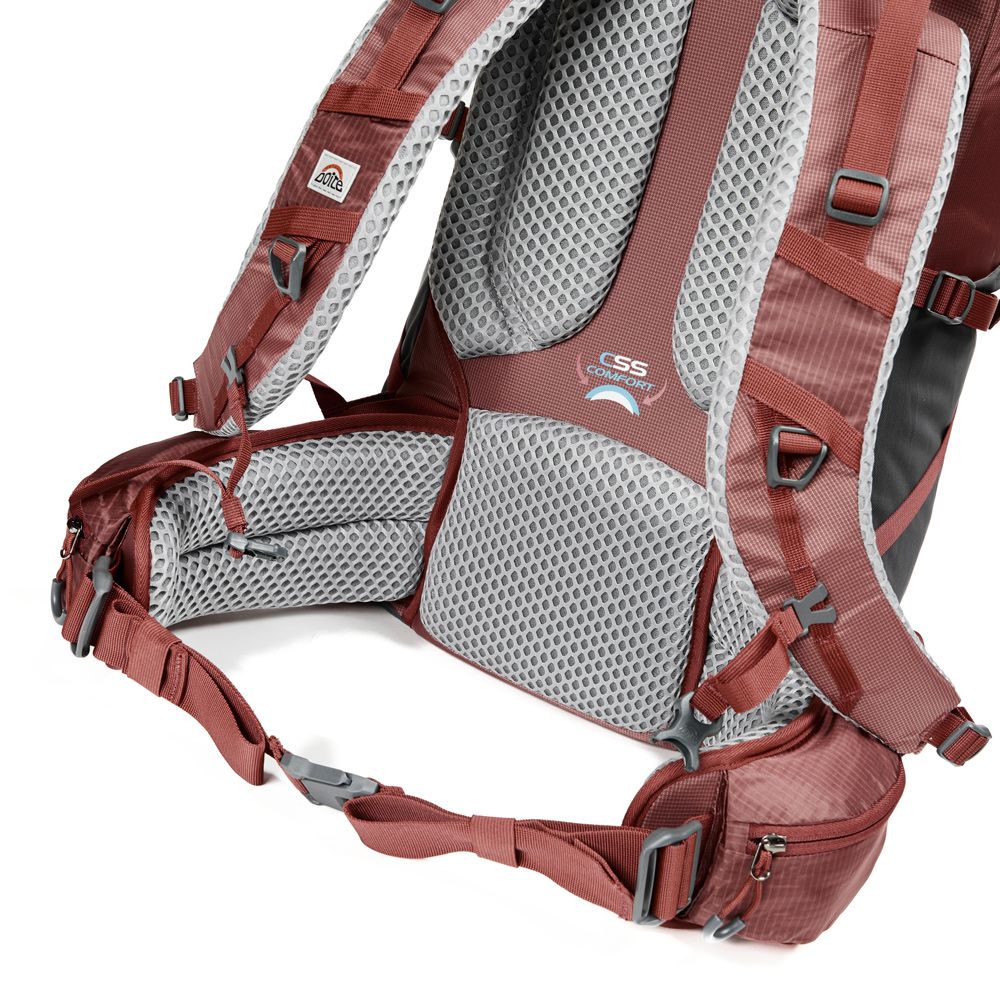 MOCHILA EXCURSION HORIZON 60 LITROS ROJO OSCURO DOITE - 8