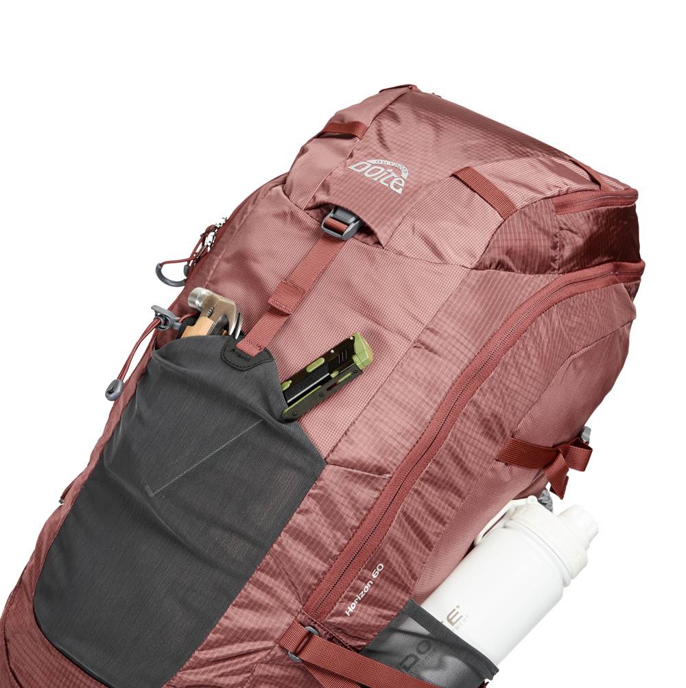 MOCHILA EXCURSION HORIZON 60 LITROS ROJO OSCURO DOITE - 9