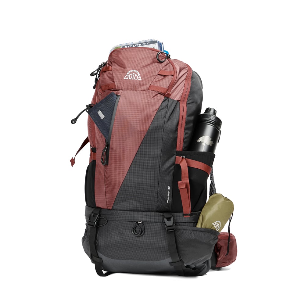 MOCHILA ACCION PHANTOR 42 LITROS ROJO OSCURO DOITE - 5