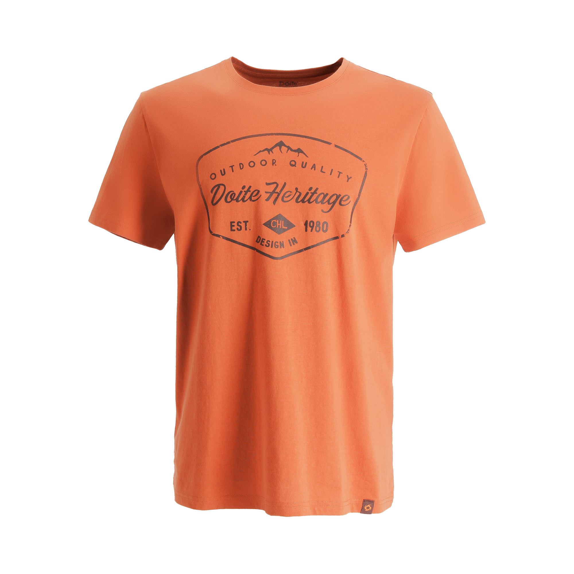 POLERA MANGA CORTA ALGODON INSIGNIA HOMBRE NARANJO DOITE - 1